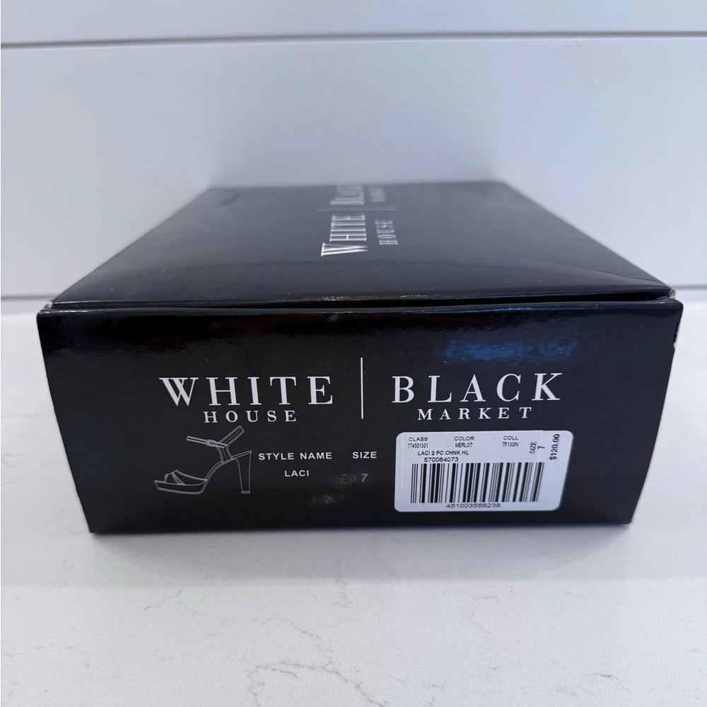 WHBM Laci Pink and Black Heels, size 7 - Picture 14 of 14